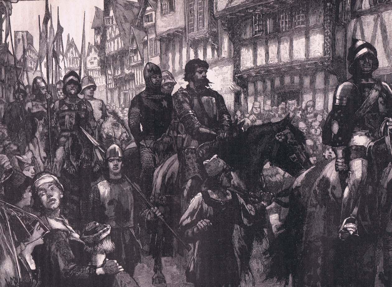 Wallace på vej til Westminster Hall AD 1304 af William Barnes Wollen
