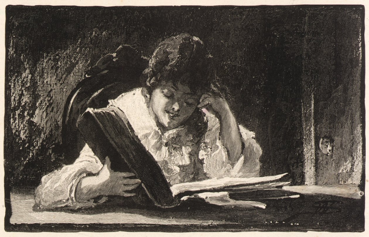 Pige, der læser af William Baxter Closson