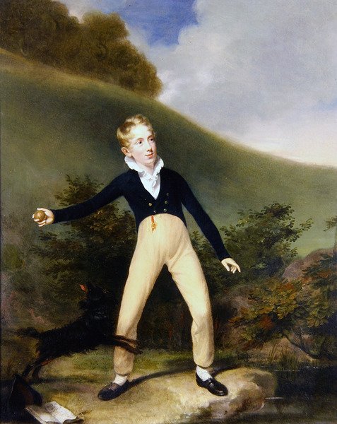 Dreng med bold (olie om bord) af William Beechey