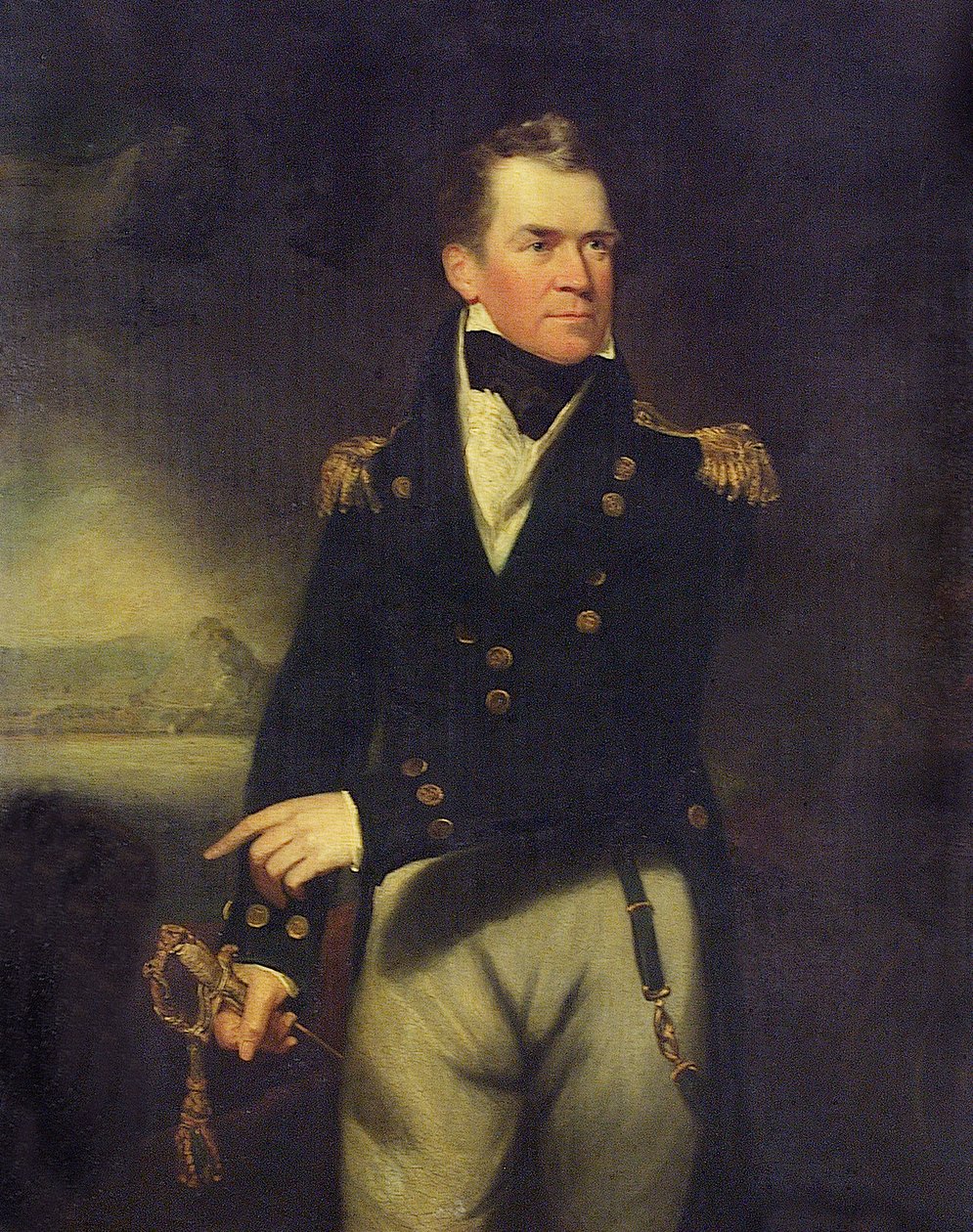 Kaptajn Sir George Ralph Collier (1774-1824), ca. 1814 (olie på lærred) af William Beechey