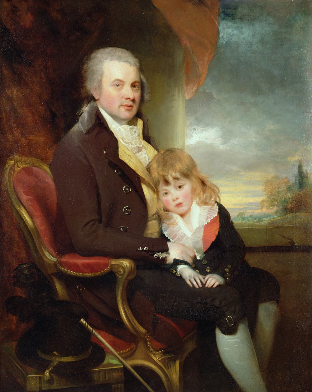 Edward George Lind og hans søn, Montague af William Beechey