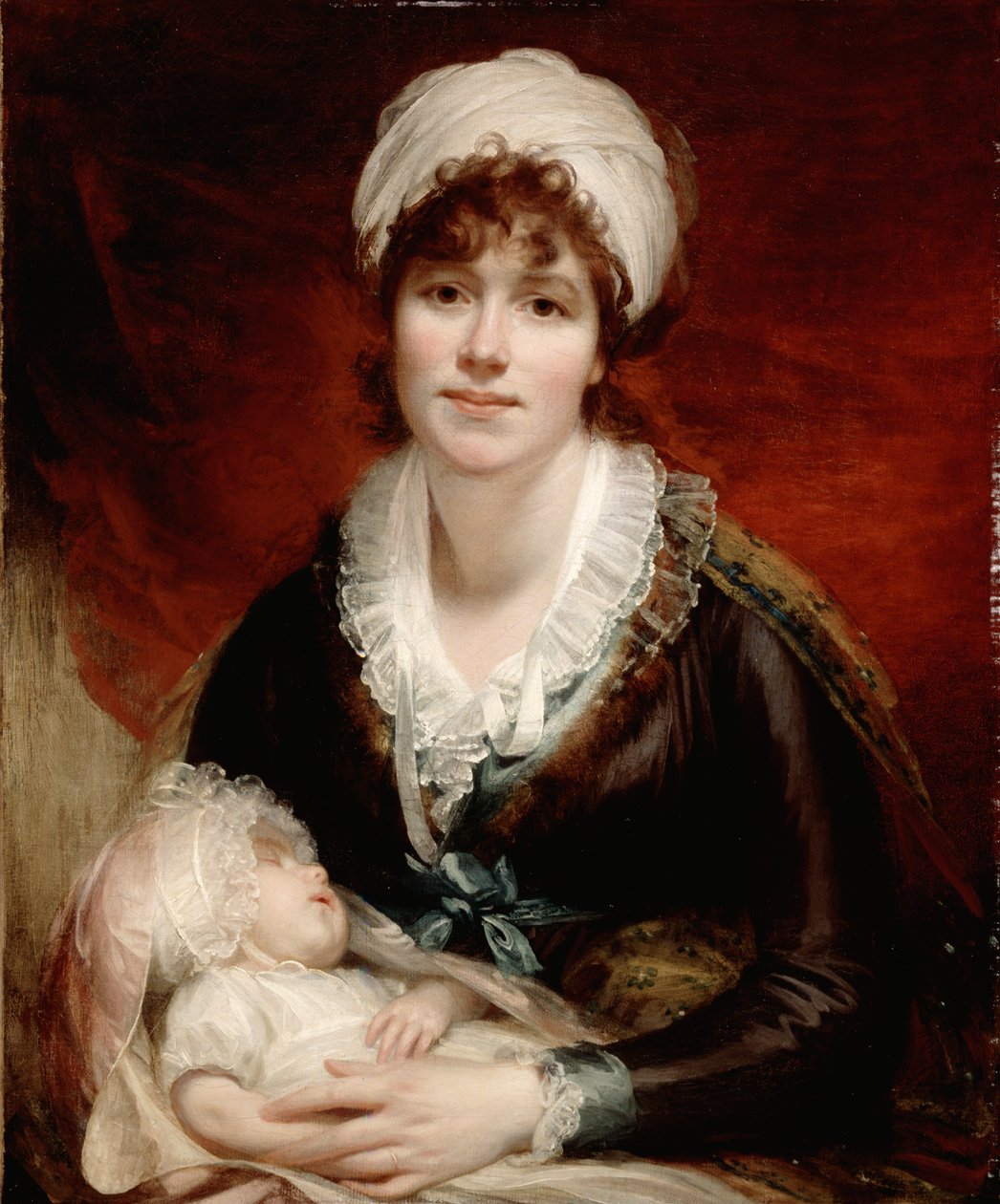 Lady Beechey og hendes baby, ca. 1800 af William Beechey