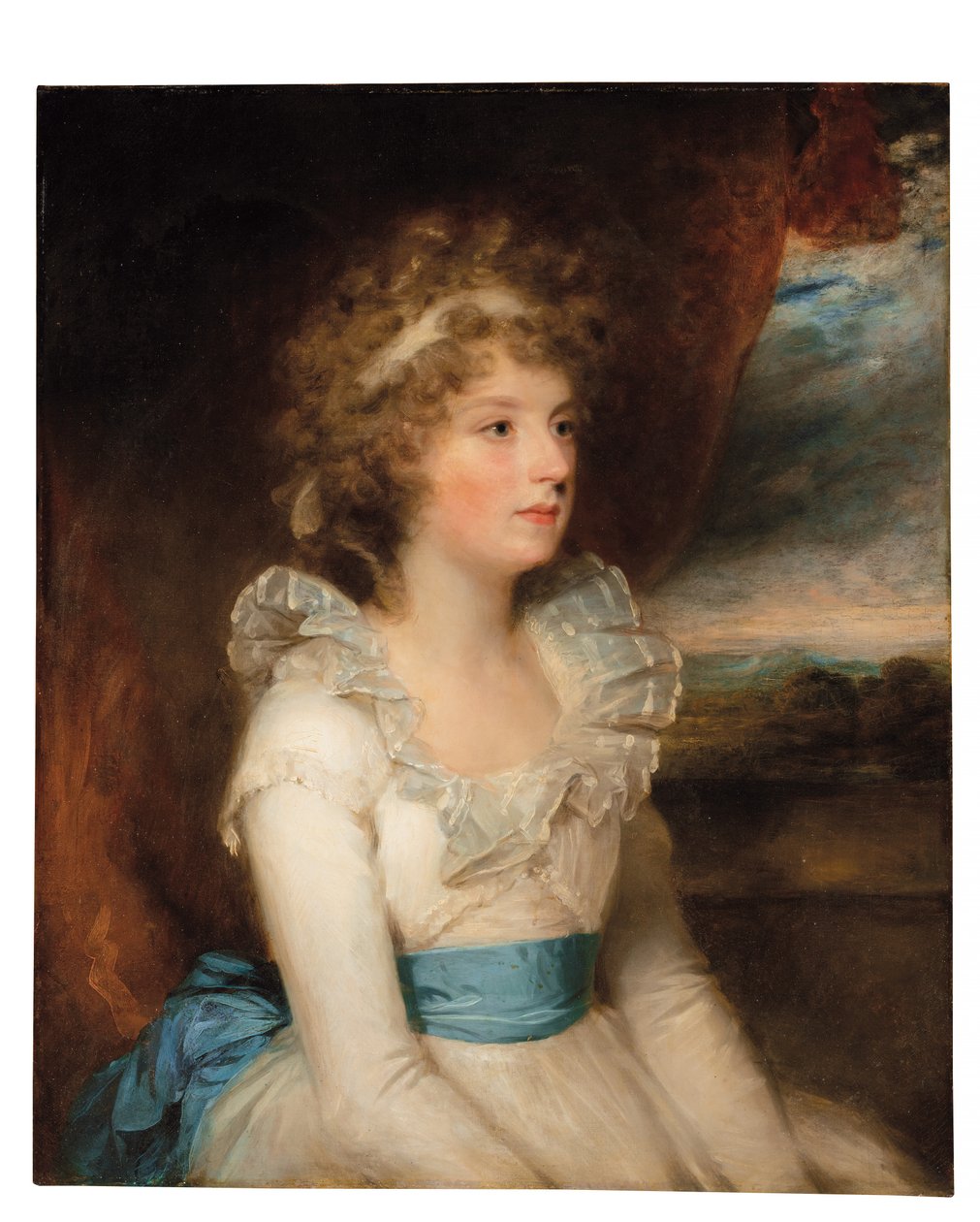 Portræt af Elizabeth Keene (d. 1845) (olie på lærred) af William Beechey
