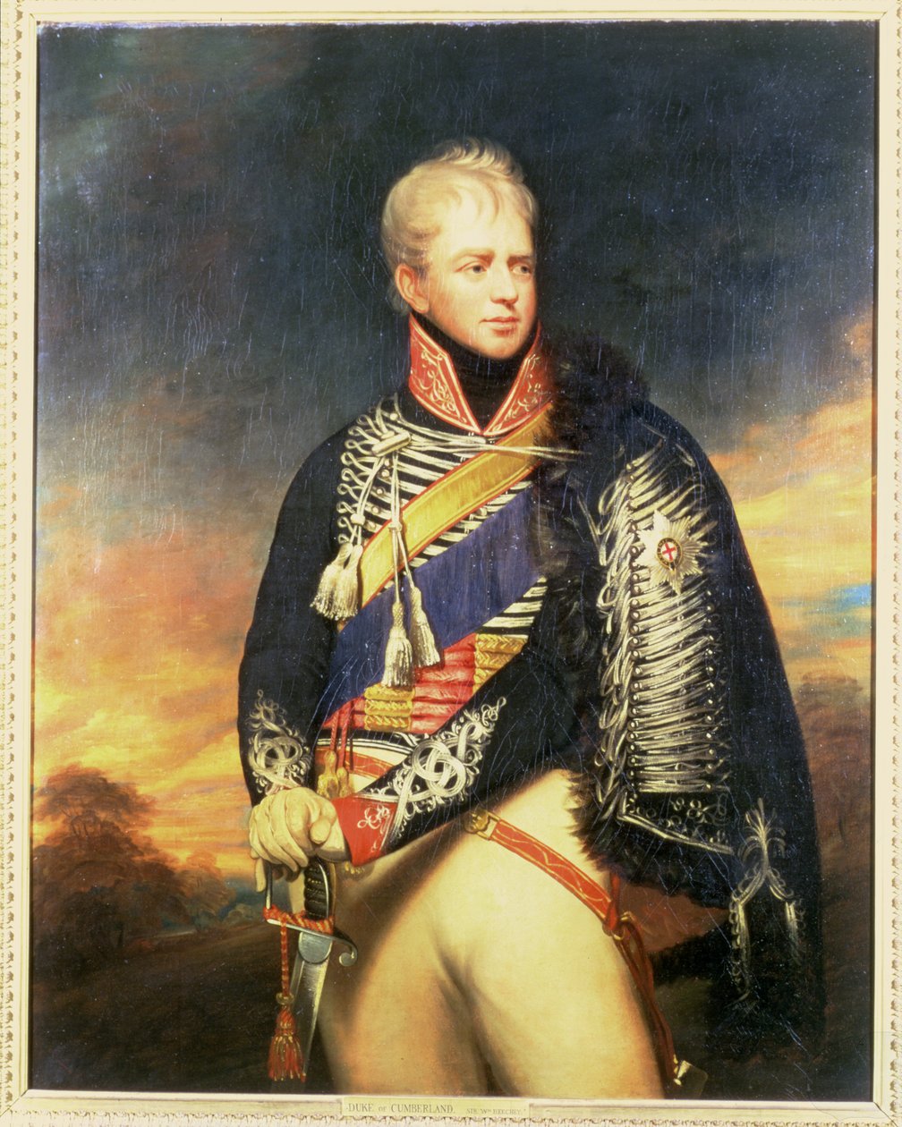 Portræt af Ernest, hertug af Cumberland og konge af Hannover af William Beechey