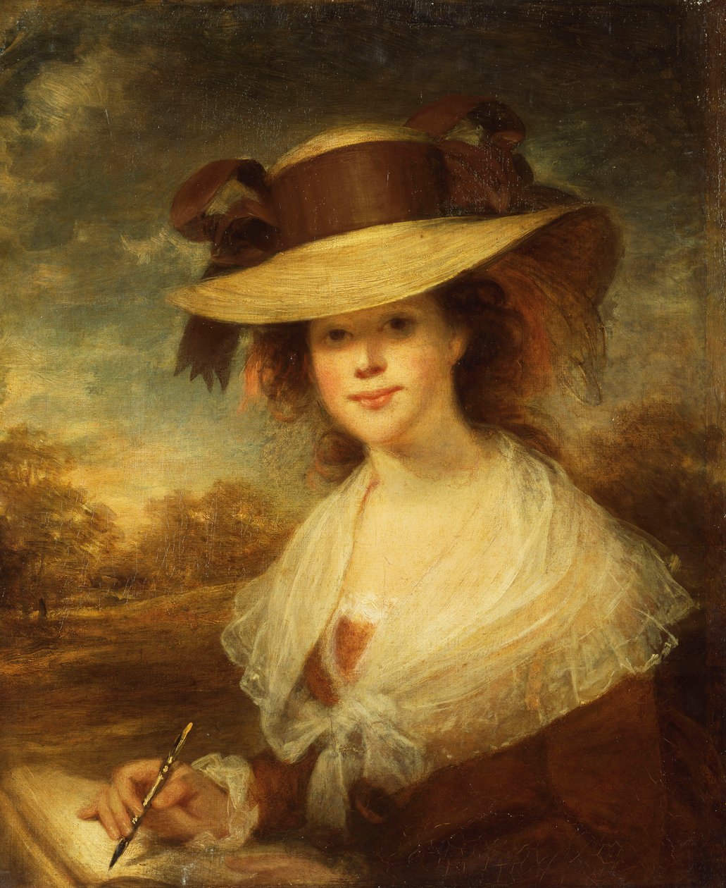 Portræt af Lady Beechley, kunstnerens kone, af William Beechey