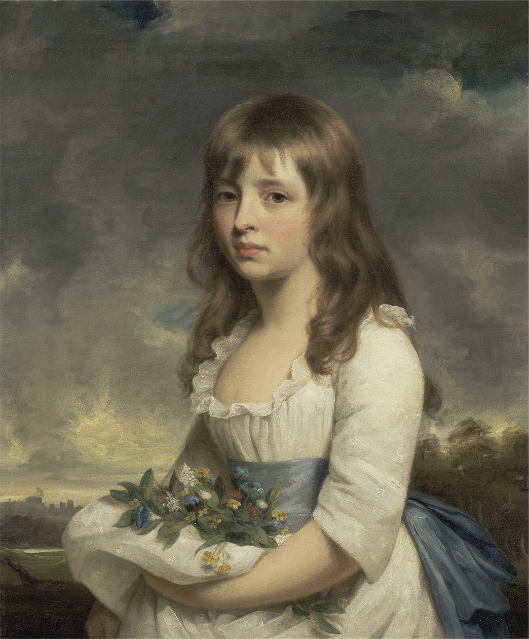 Portræt af en pige, ca. 1790 (olie på lærred) af William Beechey