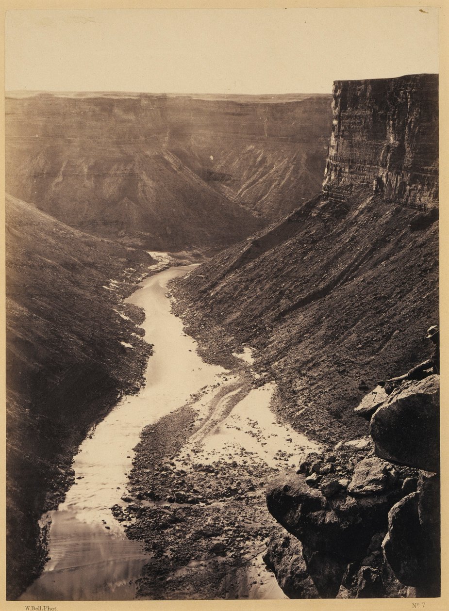 Grand Cañon, Colorado River, nær Paria Creek, set mod vest af William Bell