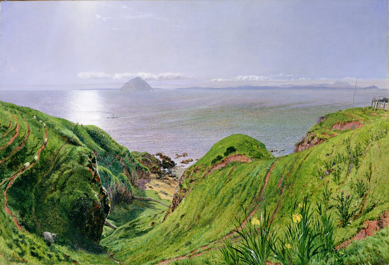Udsigt over Ailsa Craig og Isle of Arran af William Bell Scott