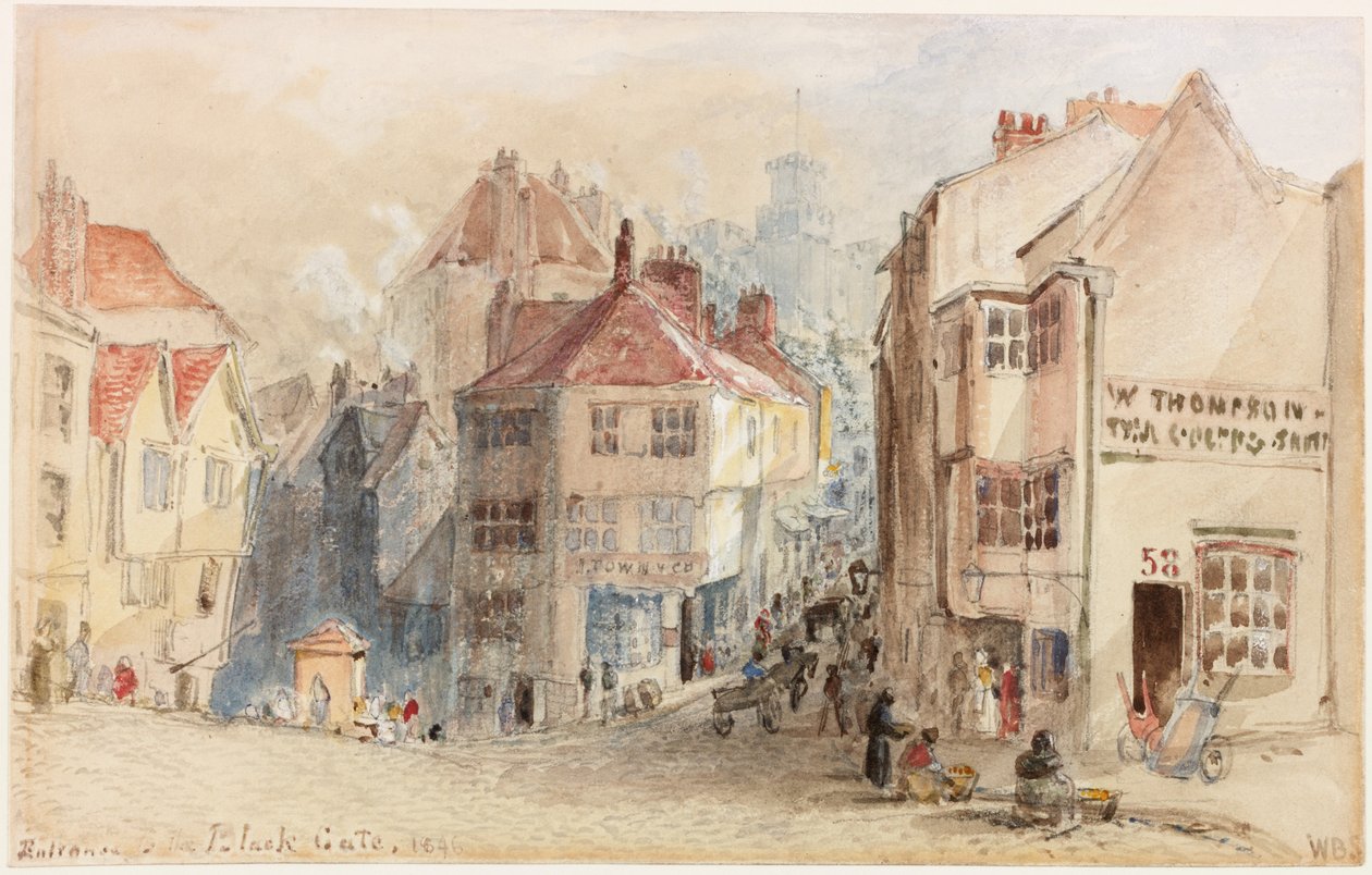 Indgang til Black Gate, Newcastle (kropsfarve) af William Bell Scott