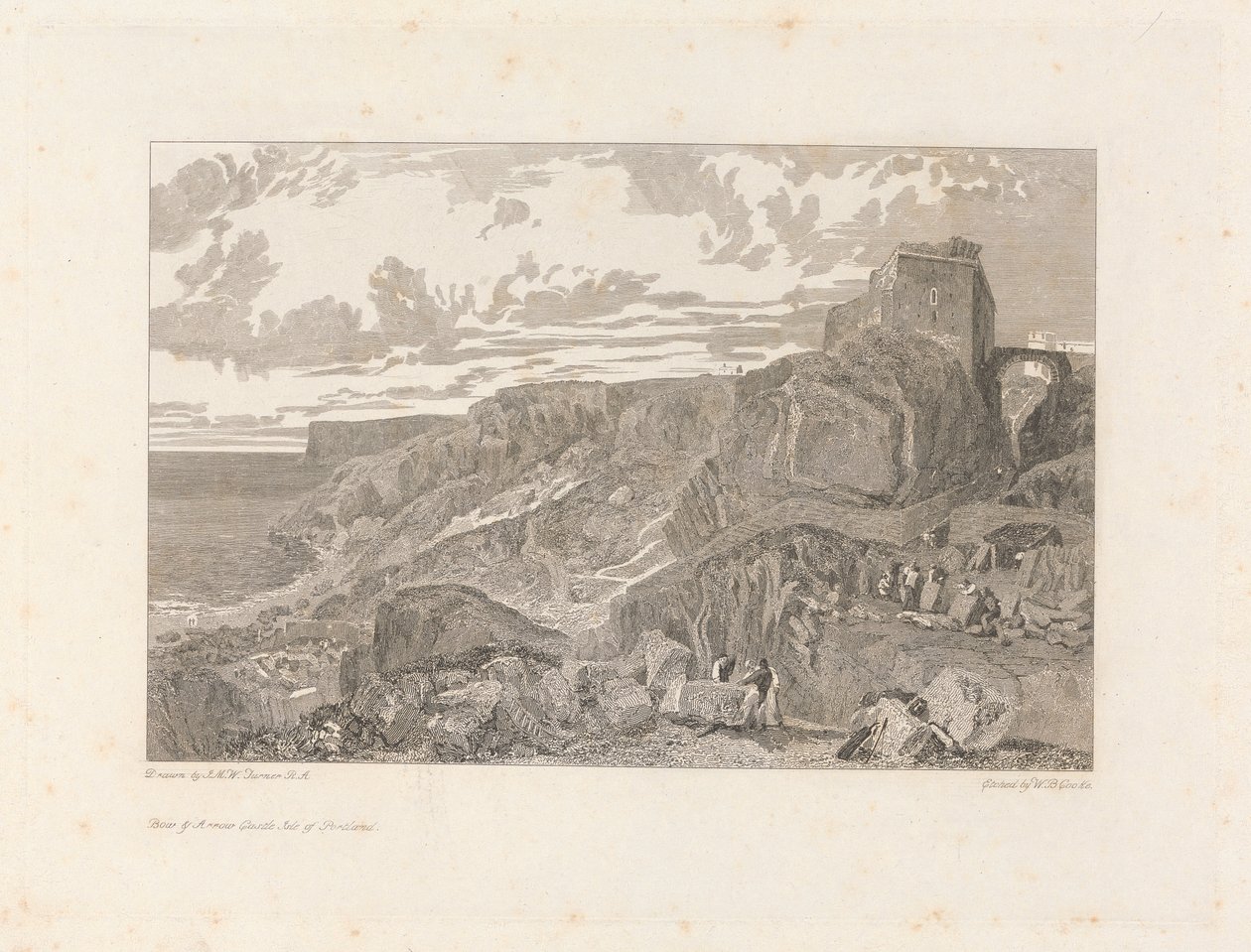 Bow and Arrow Castle, Isle of Portland af William Bernard Cooke