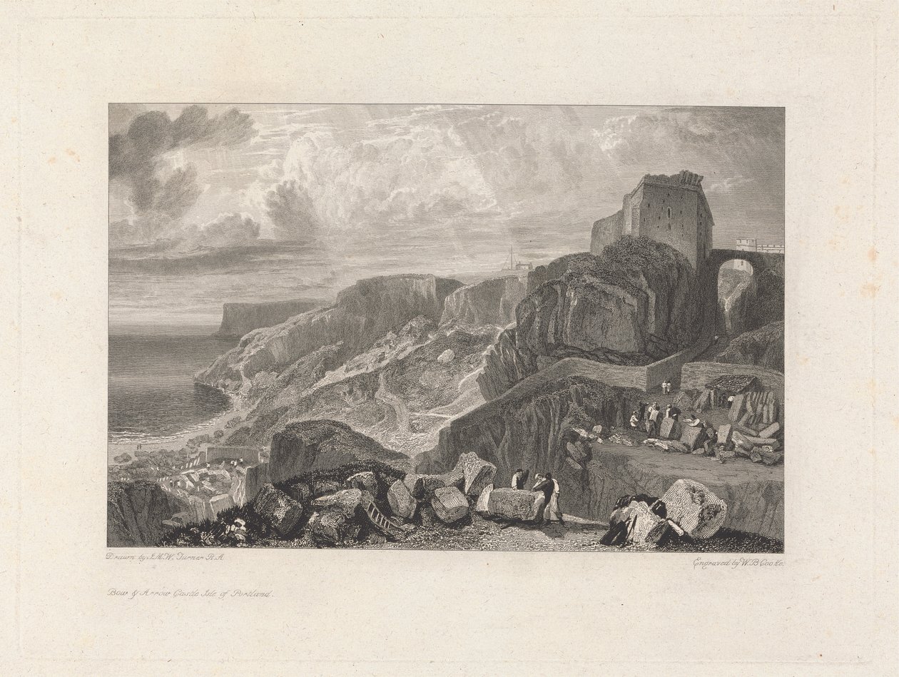 Bow and Arrow Castle, Isle of Portland af William Bernard Cooke