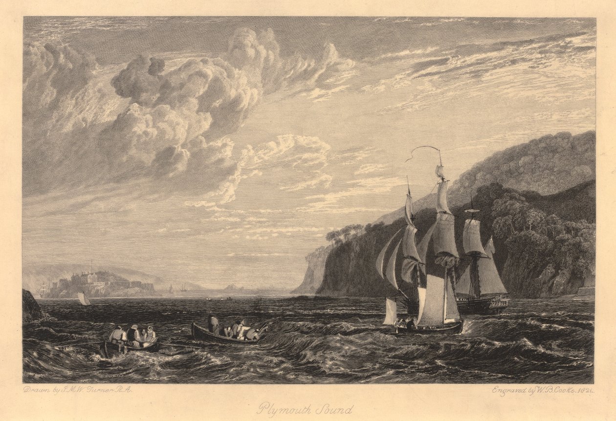 Plymouth Sound af William Bernard Cooke