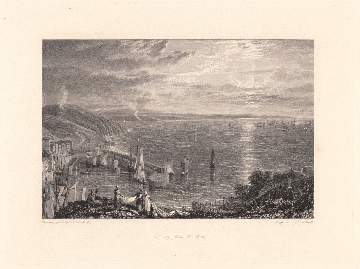 Torbay fra Brixham af William Bernard Cooke
