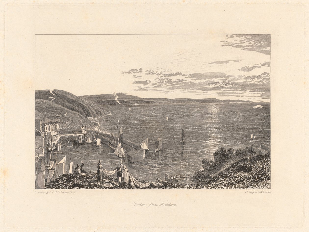 Torbay fra Brixham af William Bernard Cooke