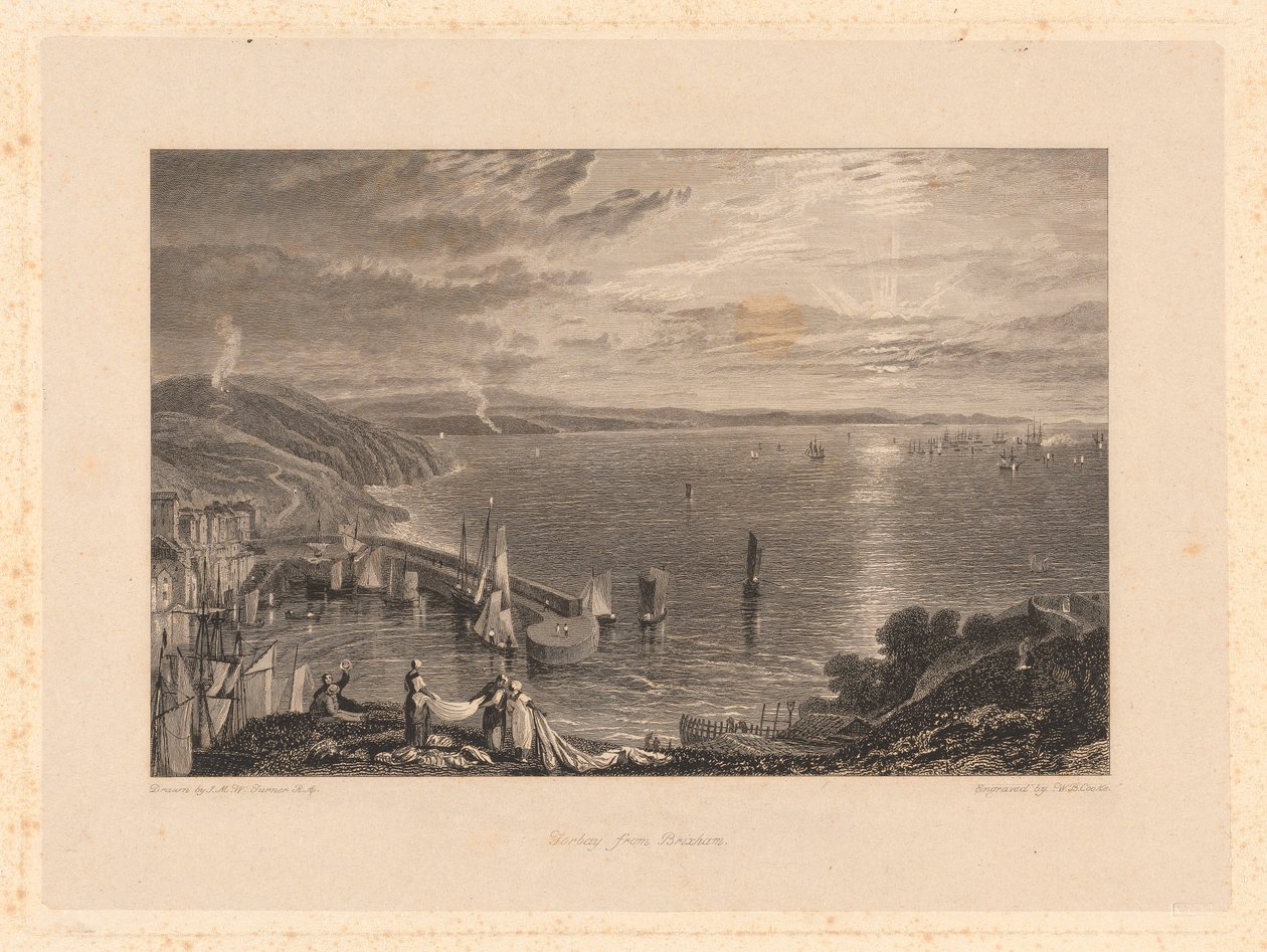 Torbay fra Brixham af William Bernard Cooke