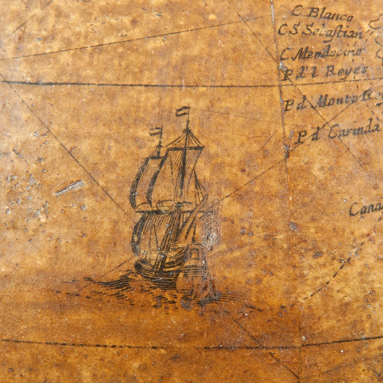 Tidlig engelsk jordklode, ca. 1673 af William Berry