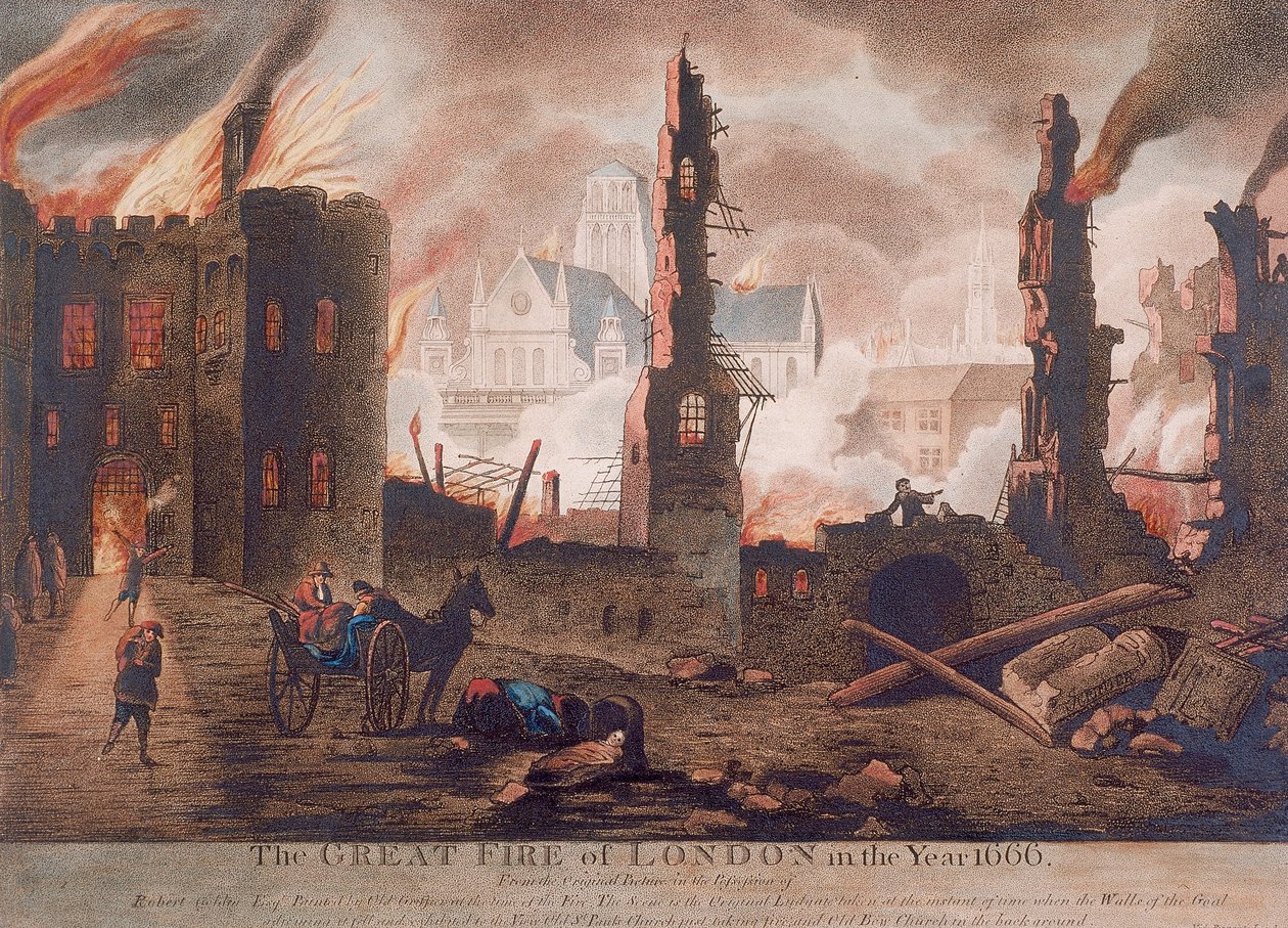 Ludgate, Great Fire of London, London, 1792 af William Birch