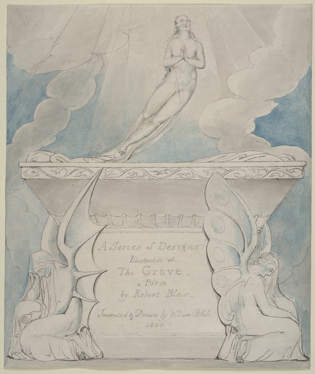 En titelside til "The Grave" af William Blake