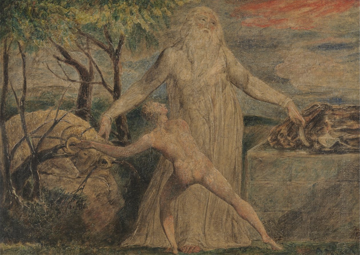 Abraham og Isak af William Blake