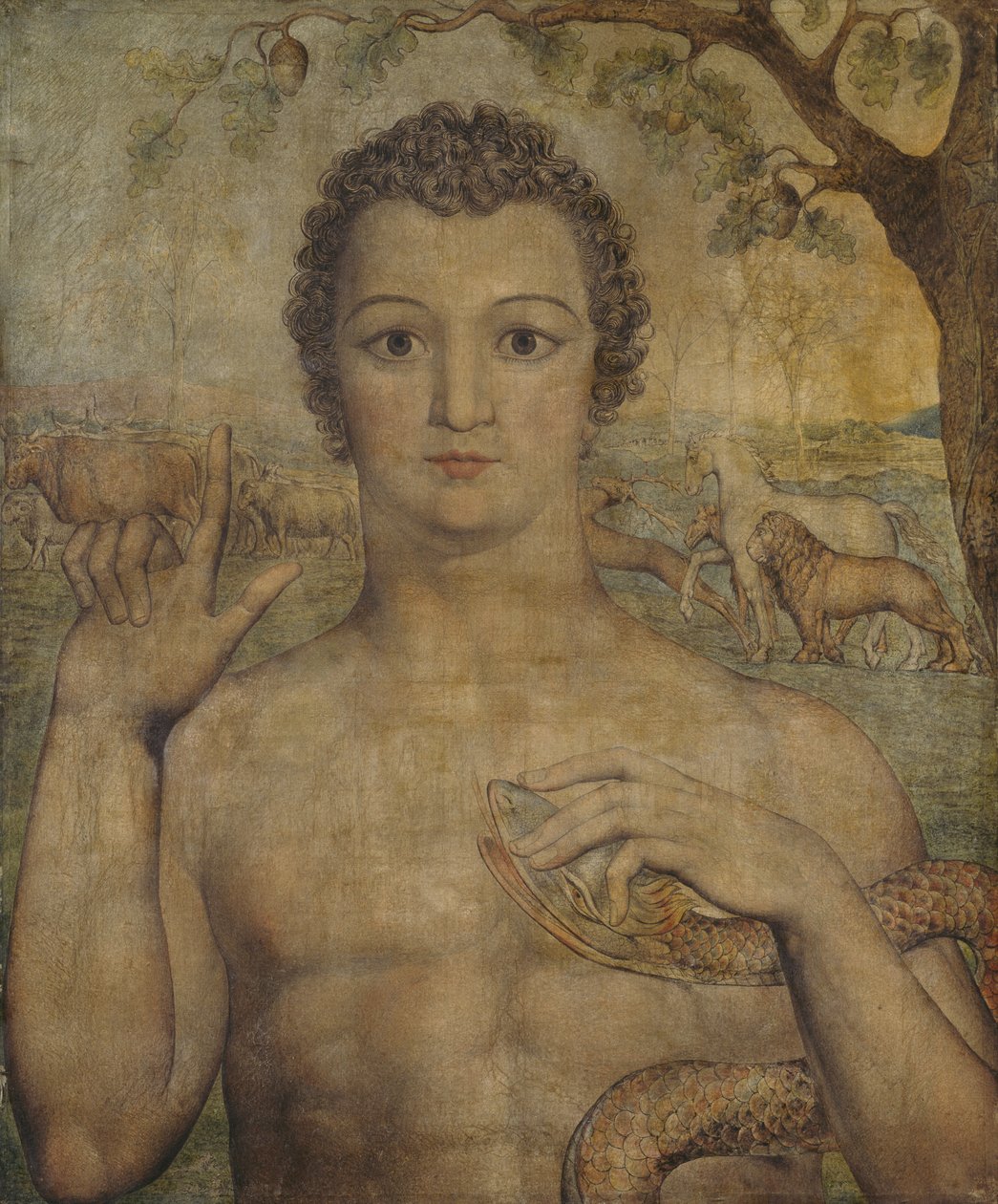 Adam nimeää pedot af William Blake