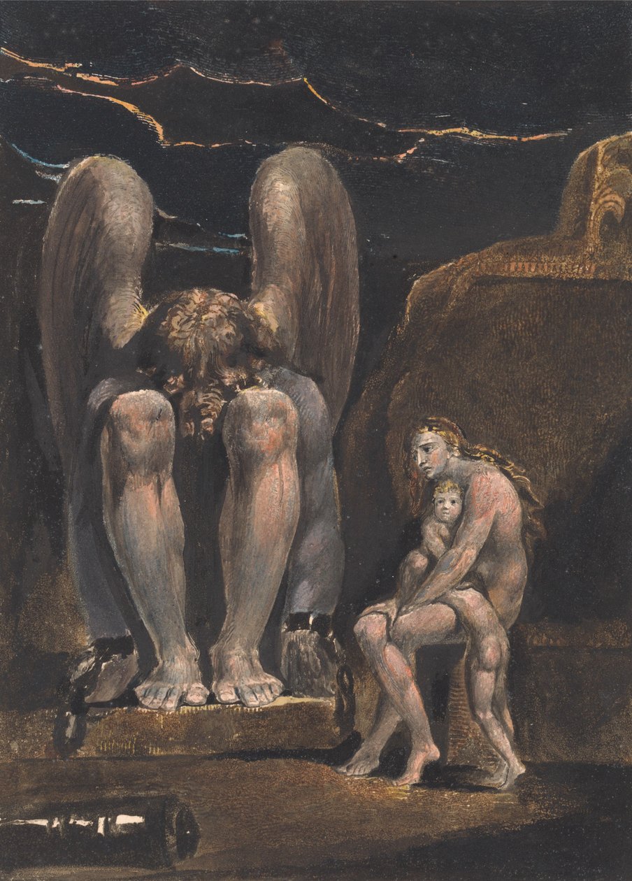 Albions engel; Frontispice (Tavle 1) af William Blake