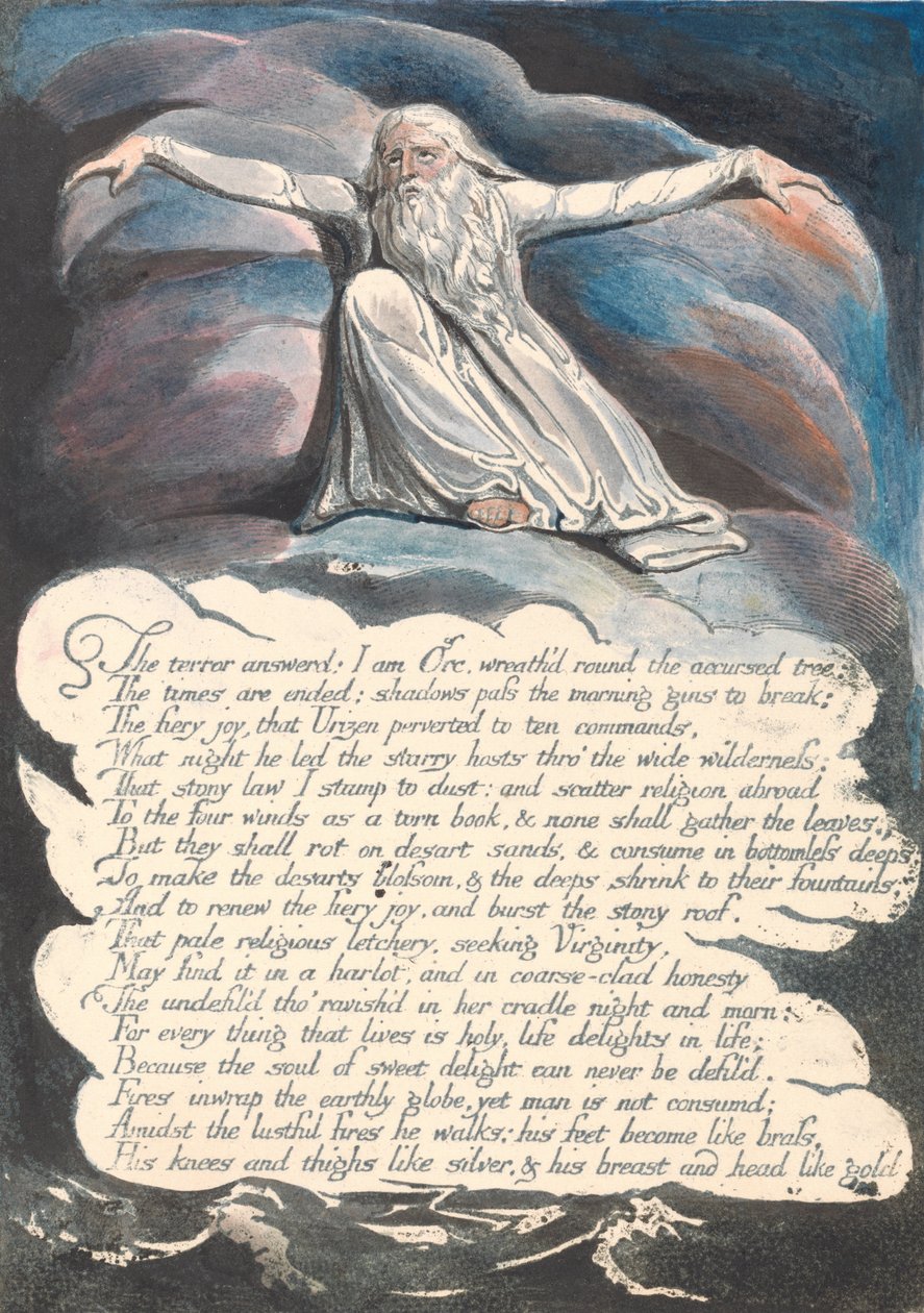 Amerika. En profeti, plade 10, terroren besvarede .... af William Blake