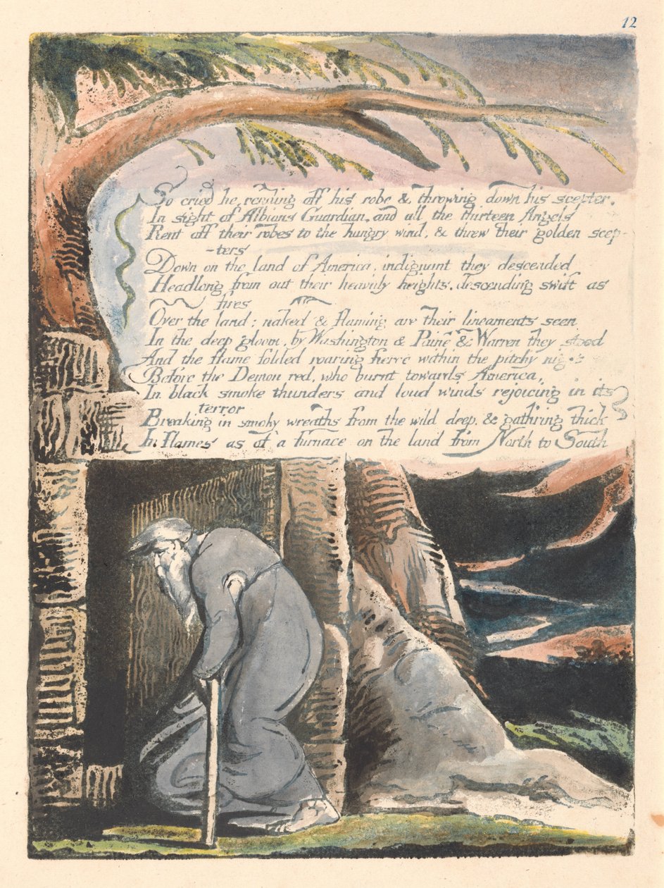 Amerika. En profeti, plade 14, så råbte han .... af William Blake