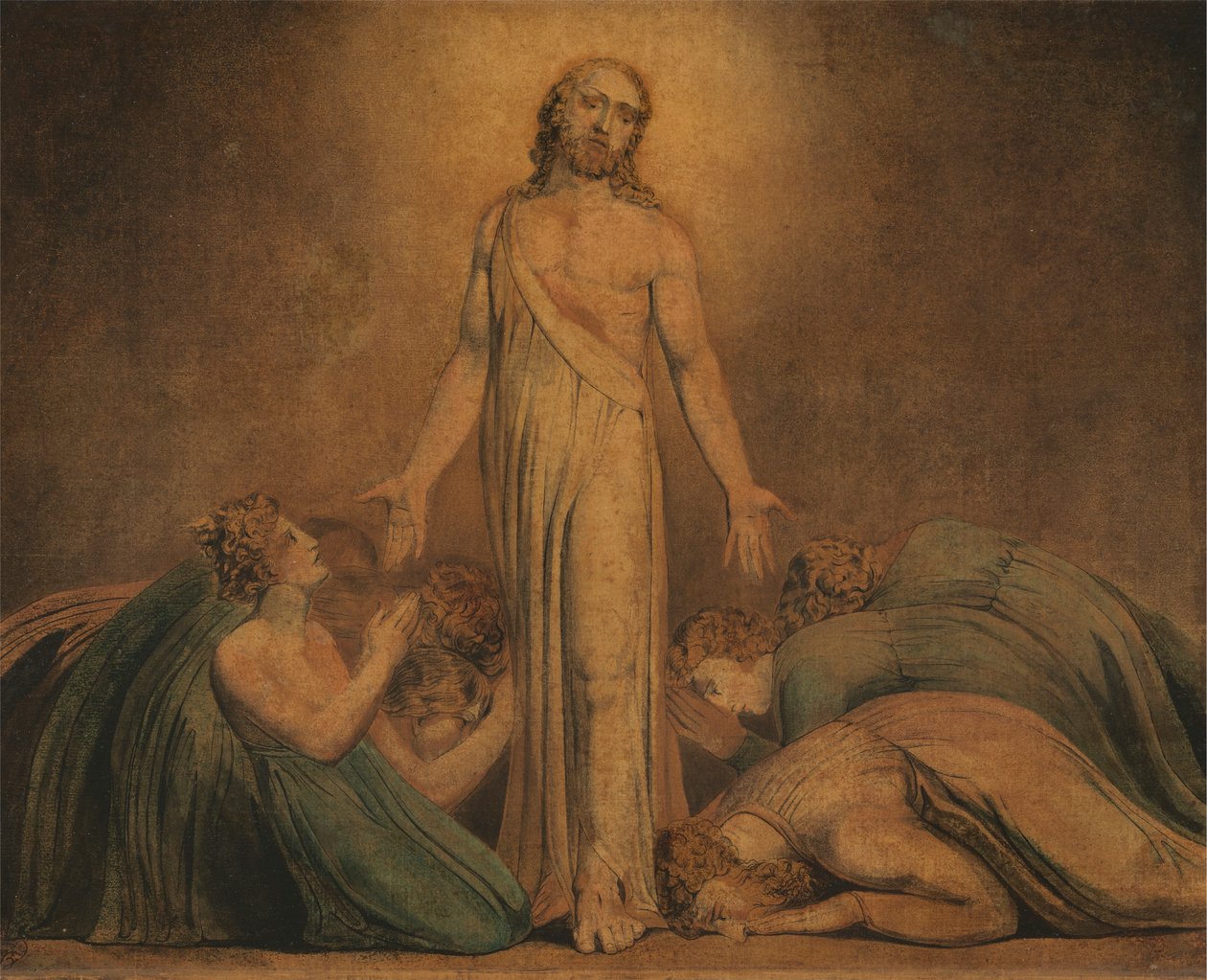 Kristus viser sig for apostlene efter opstandelsen af William Blake