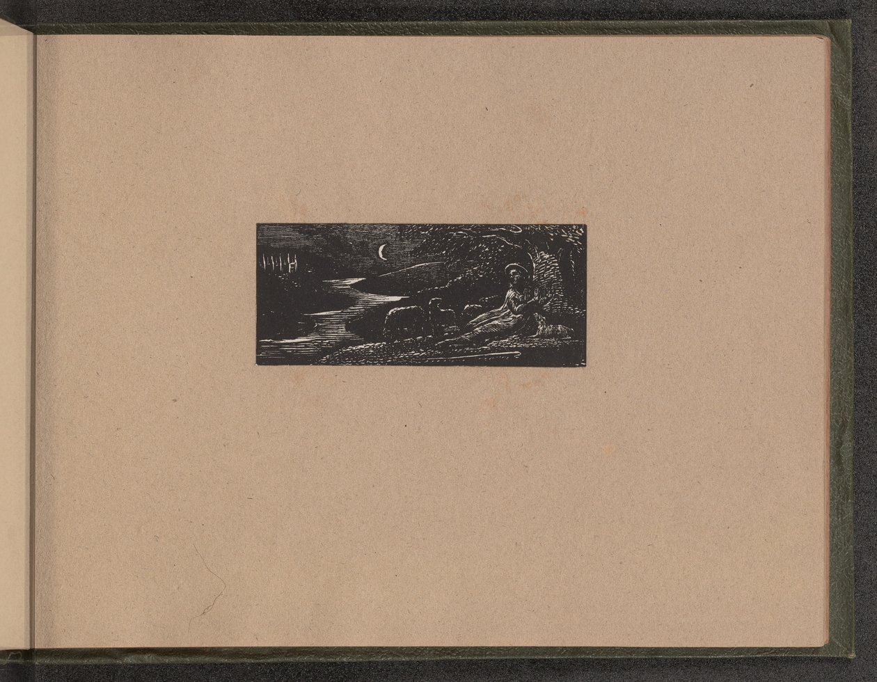 Colinet hviler om natten, 1821. af William Blake