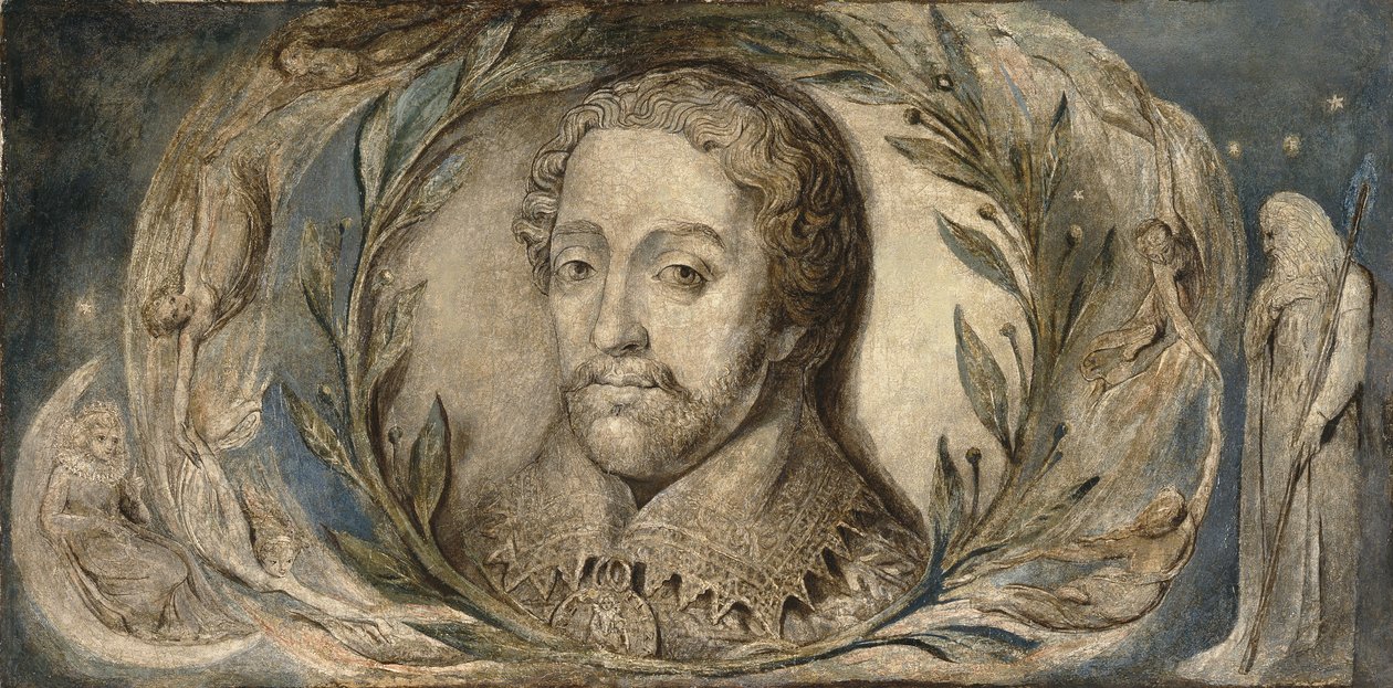 Edmund Spenser, ca. 1800-03 (tempera på lærred) af William Blake