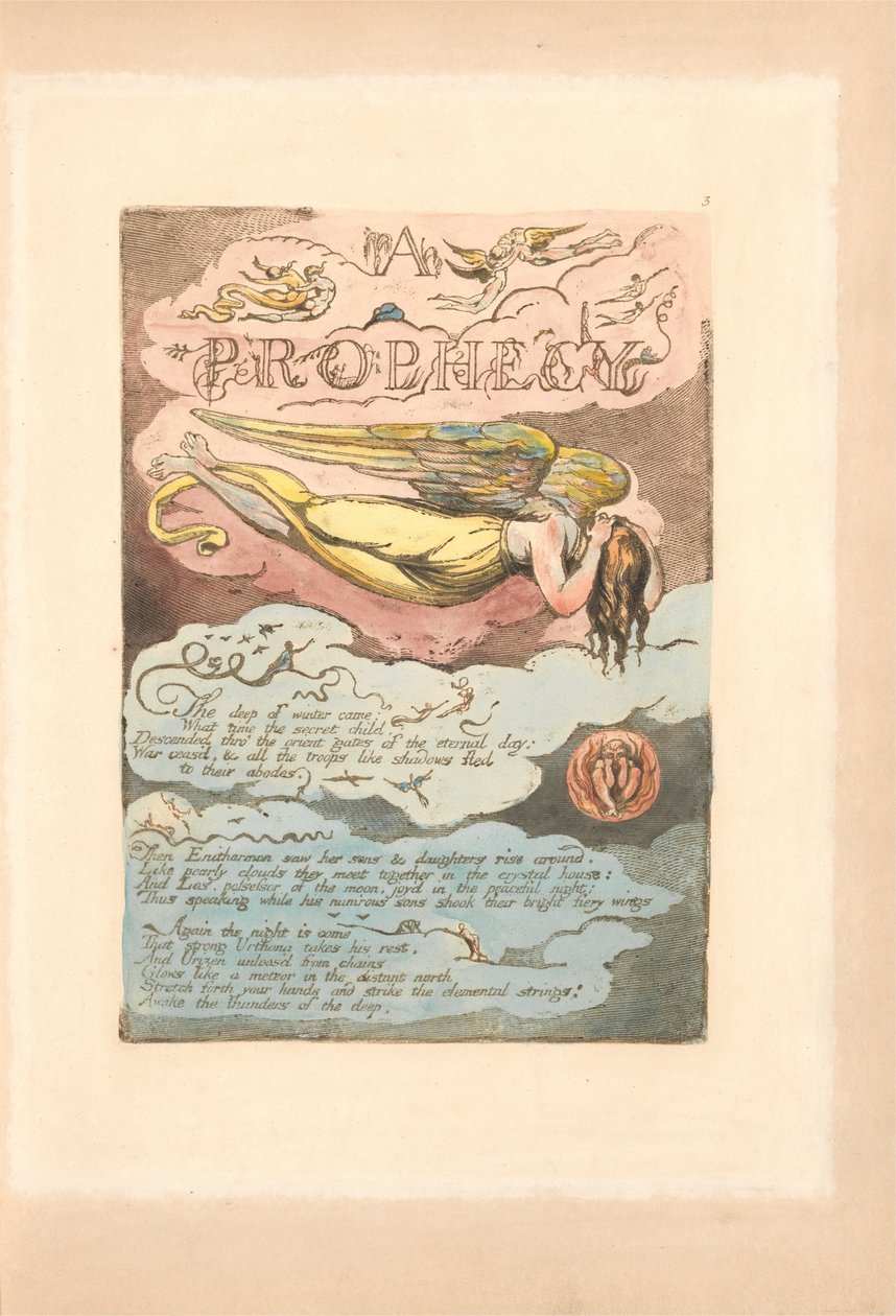 Europa. En profeti, plade 5, A - Profeti - Vinterens dyb kom. . . . (Bentley 6) af William Blake