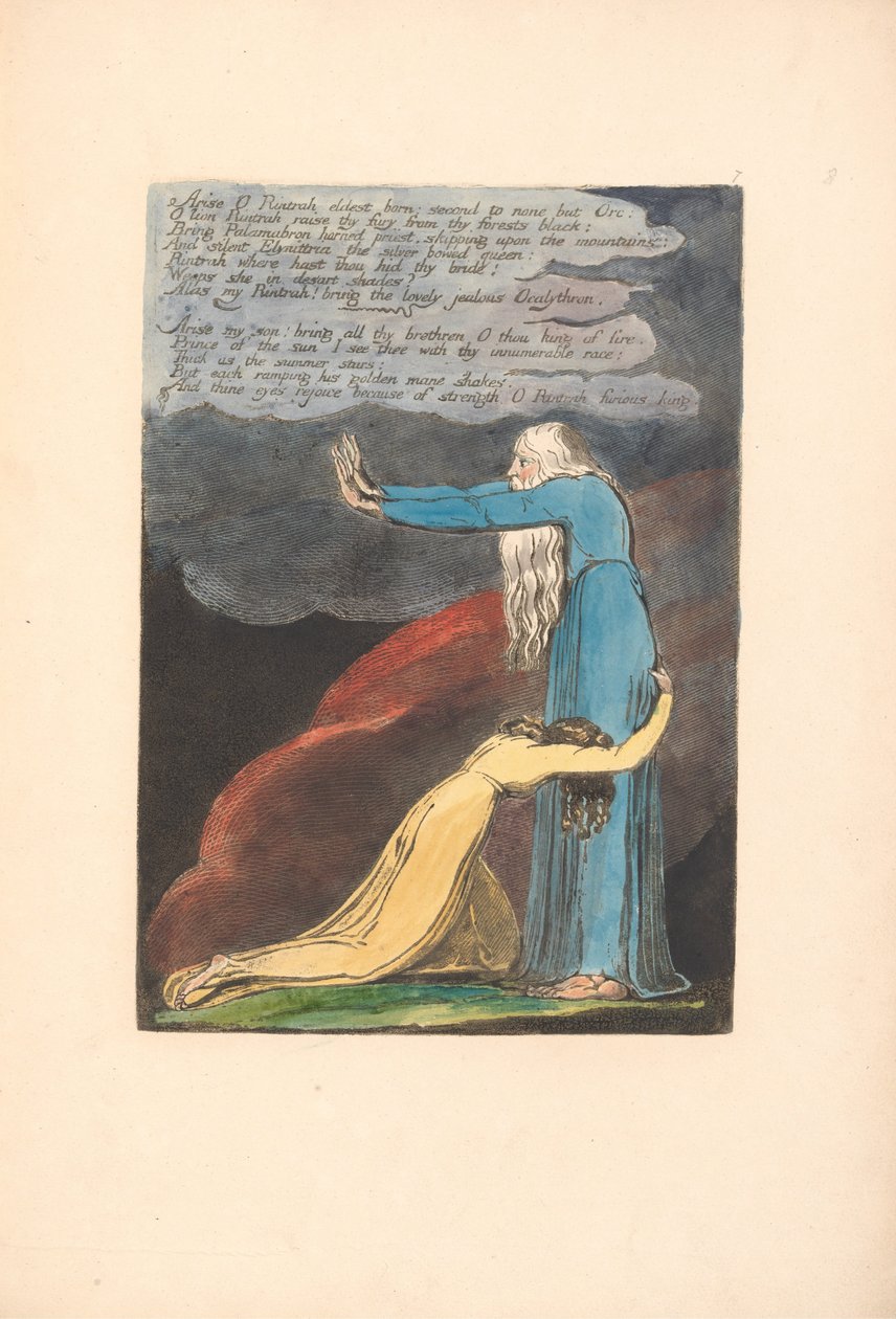 Europa. En profeti, plade 9, Arise O Rintrah. . . . (Bentley 11) af William Blake