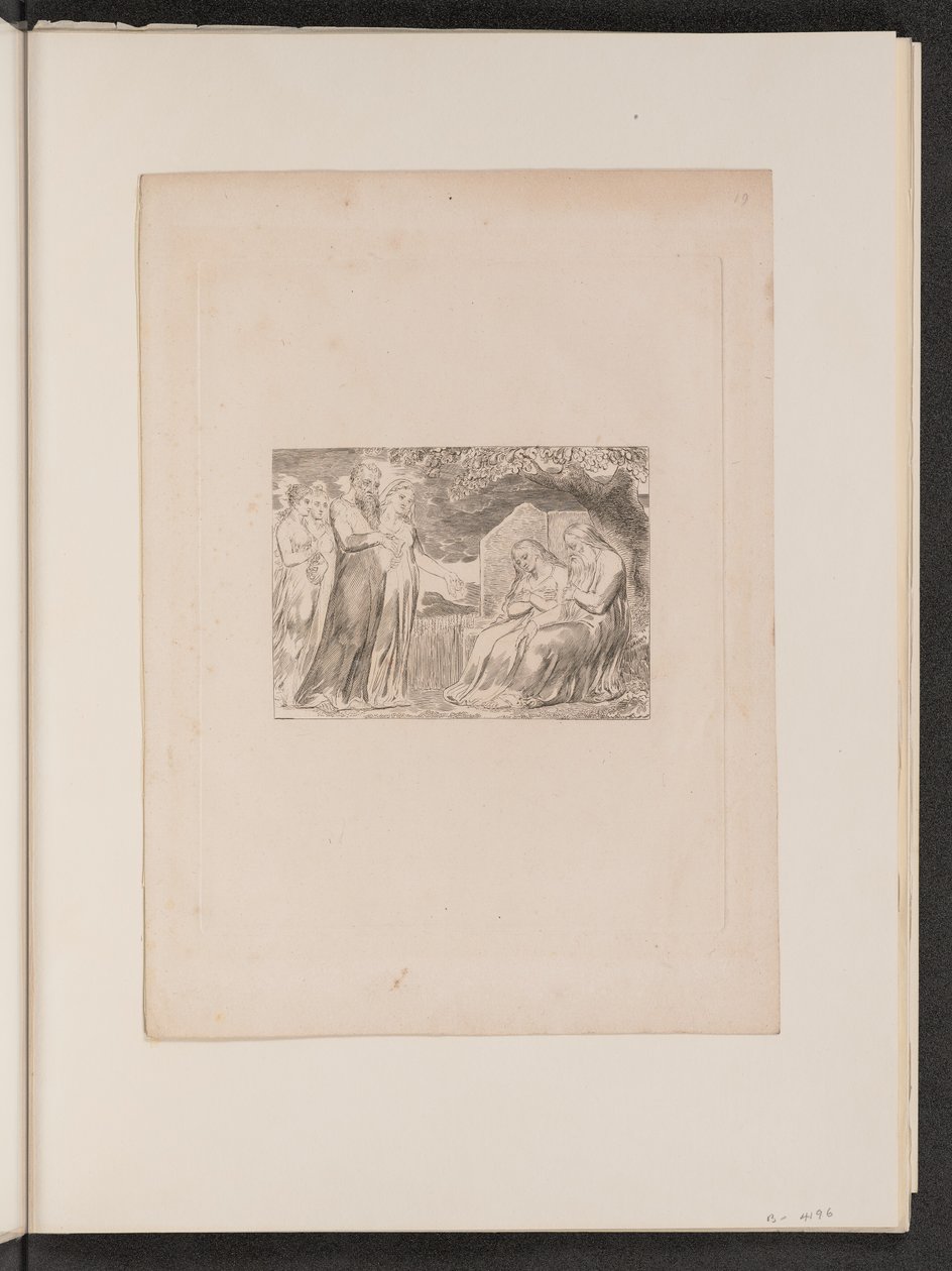 Hver mand gav ham også et stykke penge, 1825. af William Blake