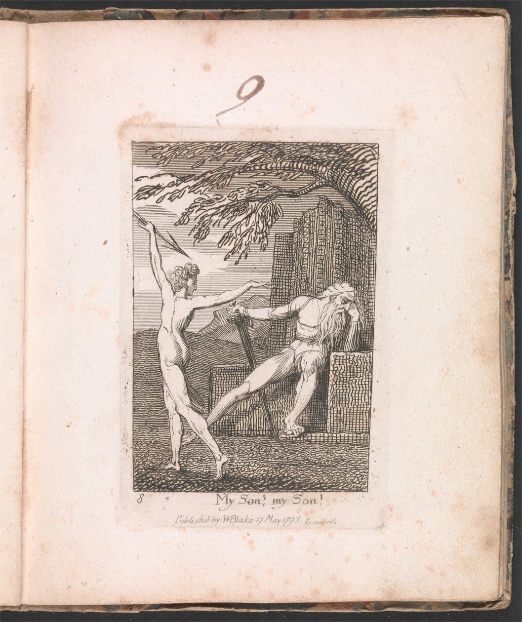 For børn. Paradisets porte, plade 10, Min søn! min søn! af William Blake