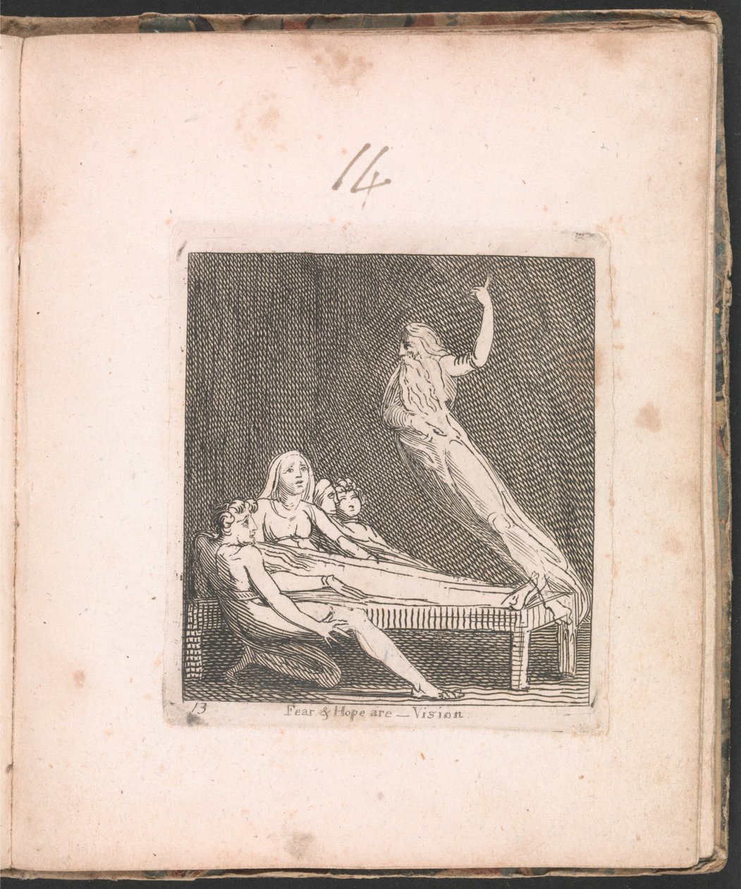 For børn. Paradisets porte, Plade 15, Frygt og håb er - Vision af William Blake