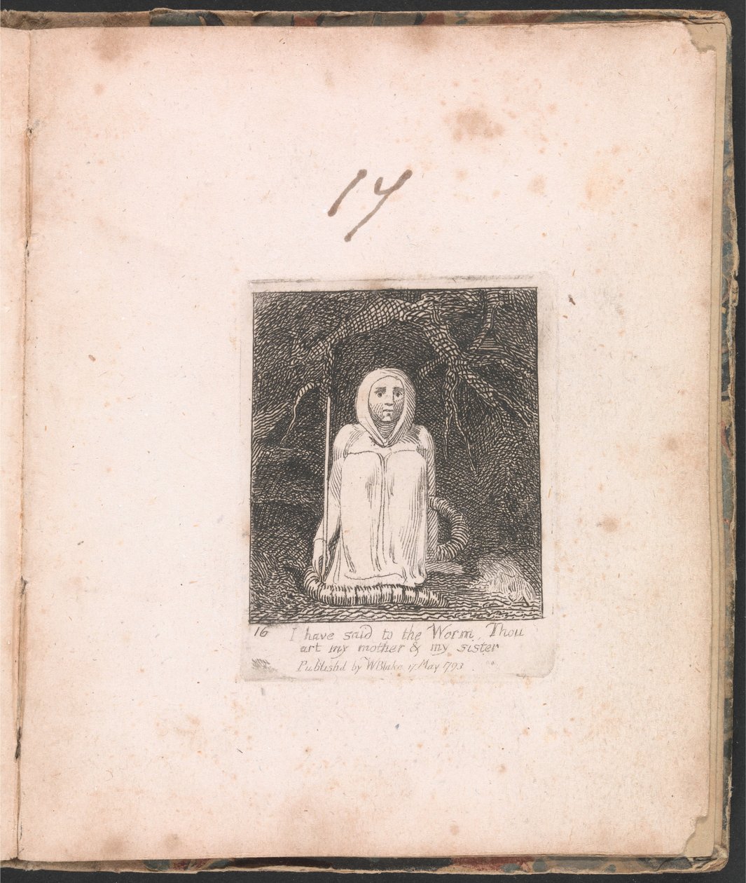 For børn. Paradisets porte, plade 18, har jeg sagt til ormen. . . . af William Blake