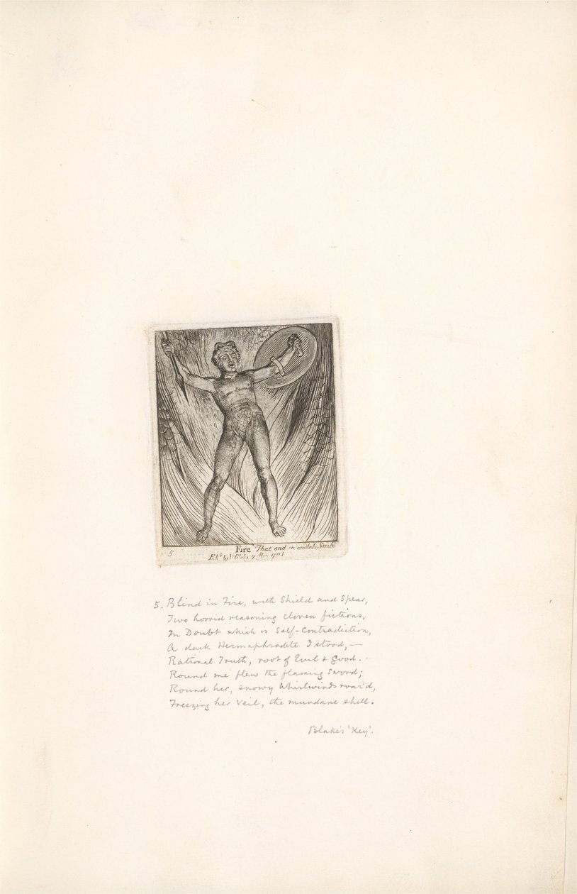 For kønnene- Paradisets porte, Plade 7, Ild af William Blake