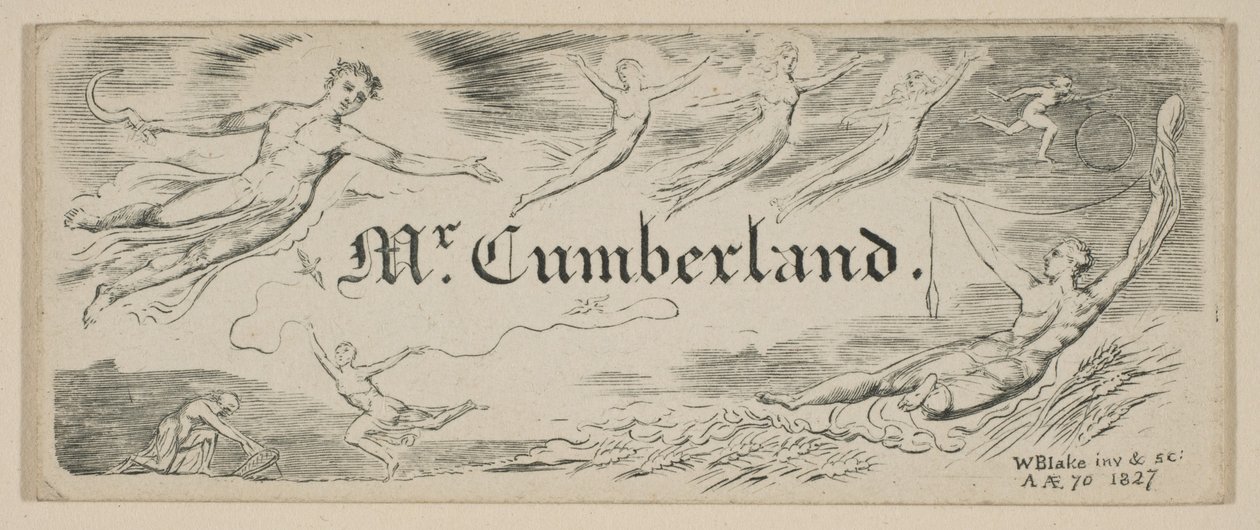 George Cumberlands beskedkort, 1827. af William Blake