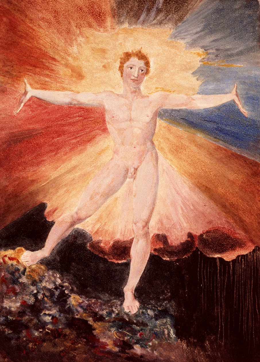 Glad Day eller The Dance of Albion, ca. 1794 (radering med wc) af William Blake