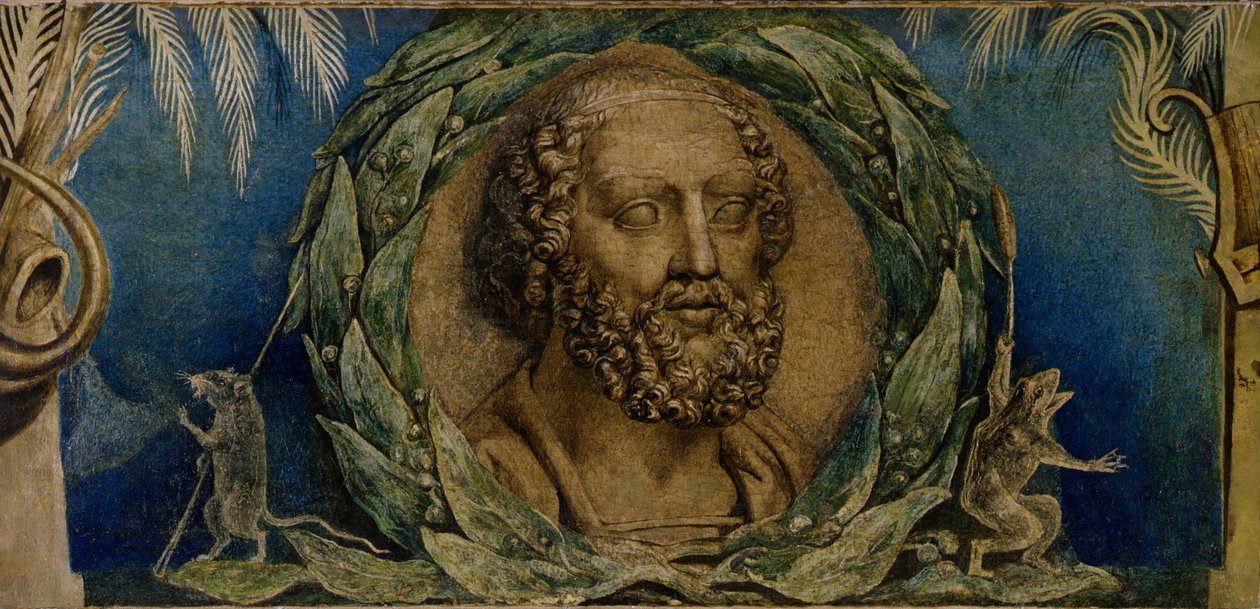 Homer, ca. 1800-03 (tempera på lærred) af William Blake