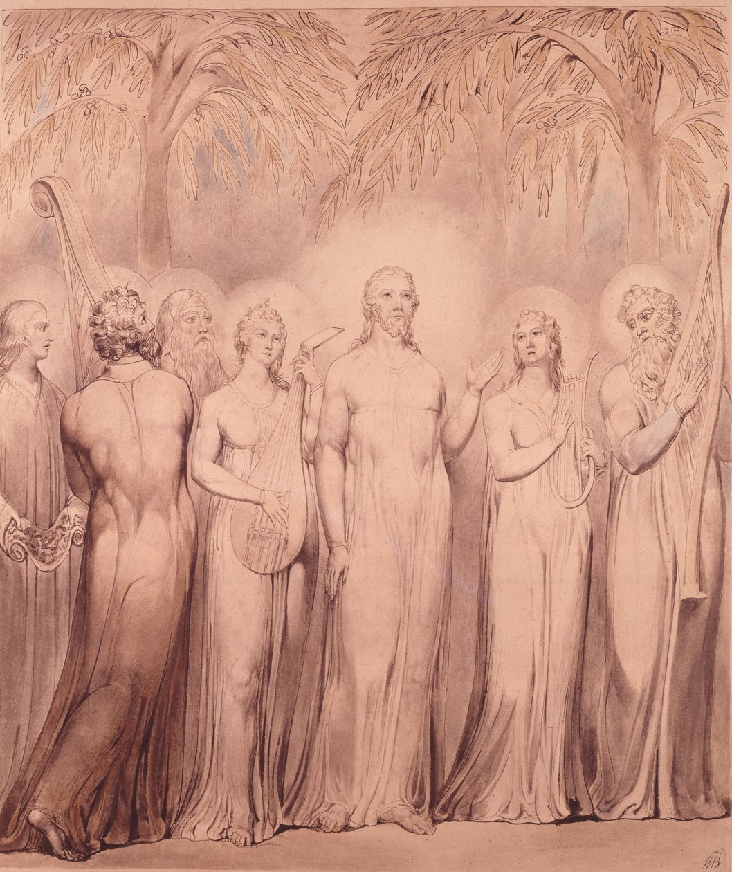Kristi og apostlenes salme af William Blake