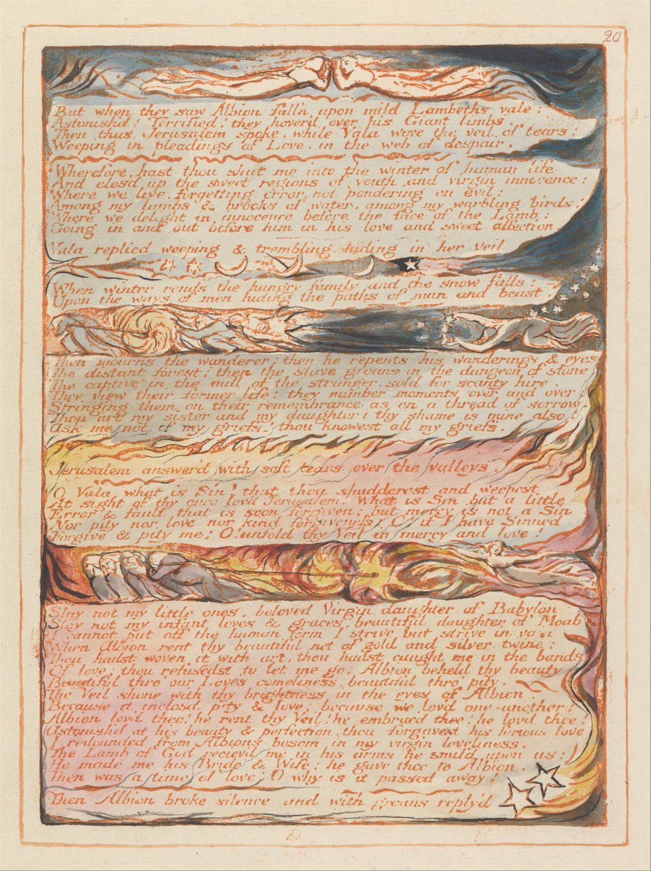 Jerusalem, plade 20, men da de så Albion .... af William Blake