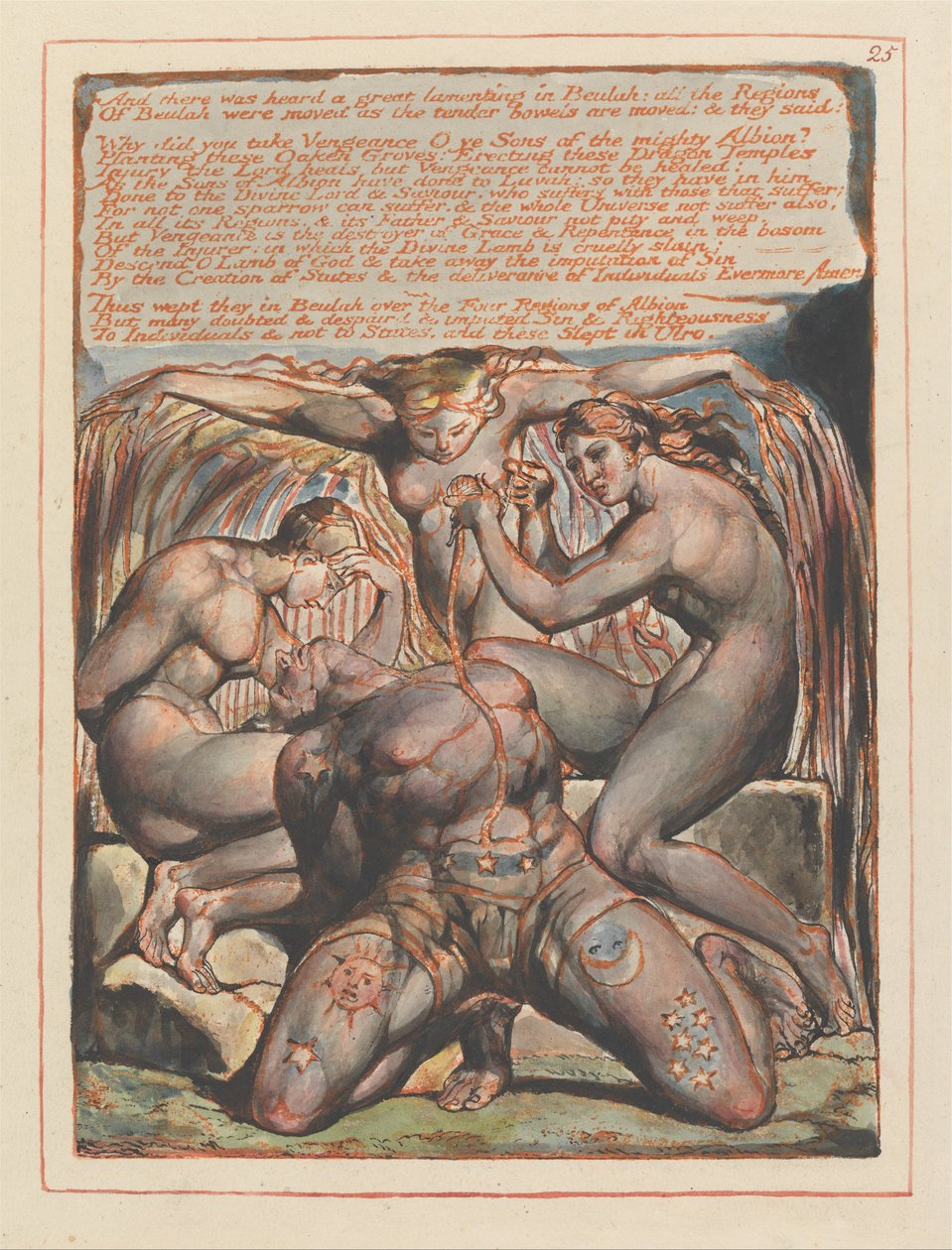 Jerusalem, plade 25, og der blev hørt .... af William Blake