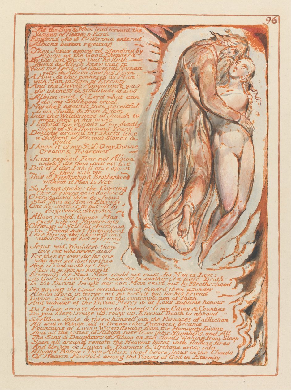 Jerusalem, plade 96, når solen og månen fører fremad .... af William Blake