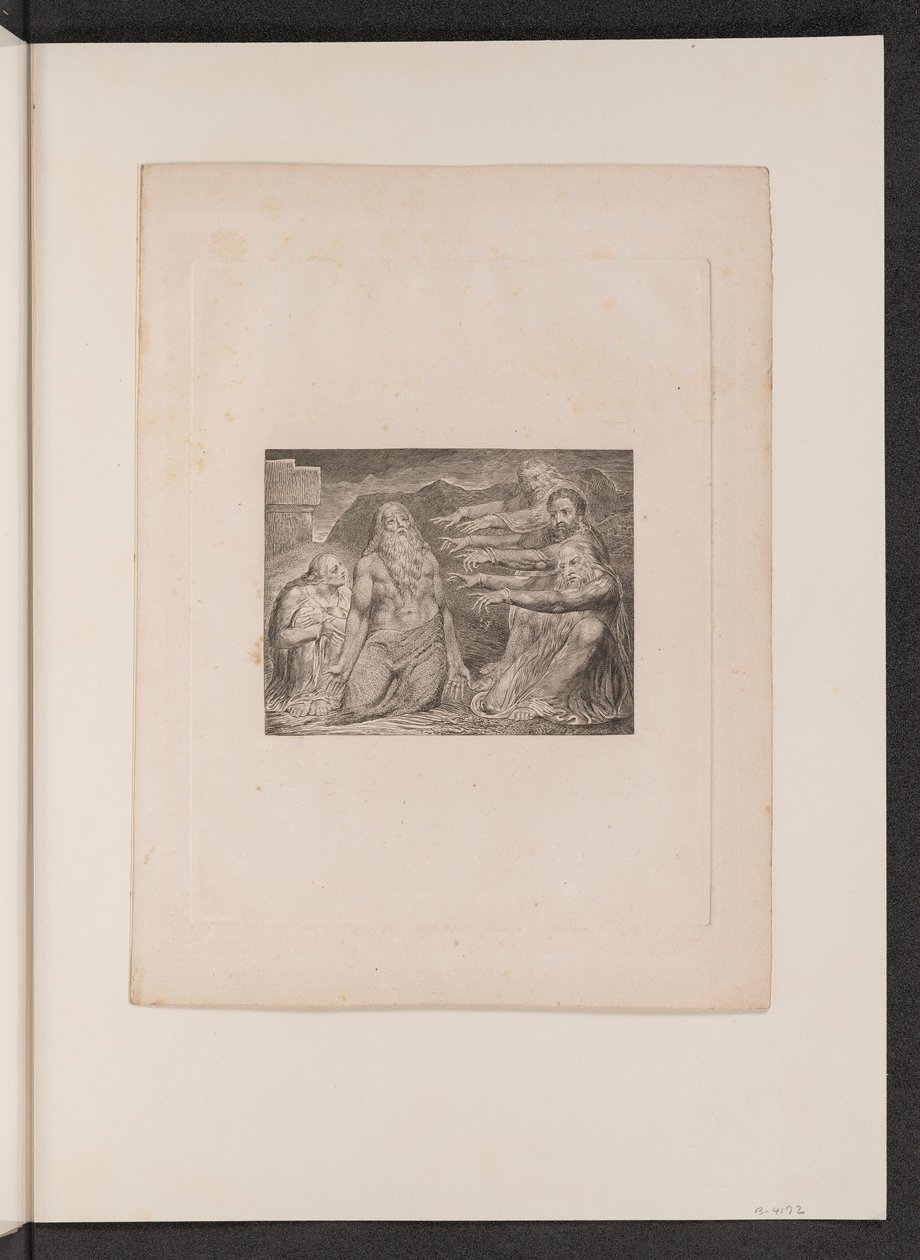 Job irettesat af sine venner af William Blake