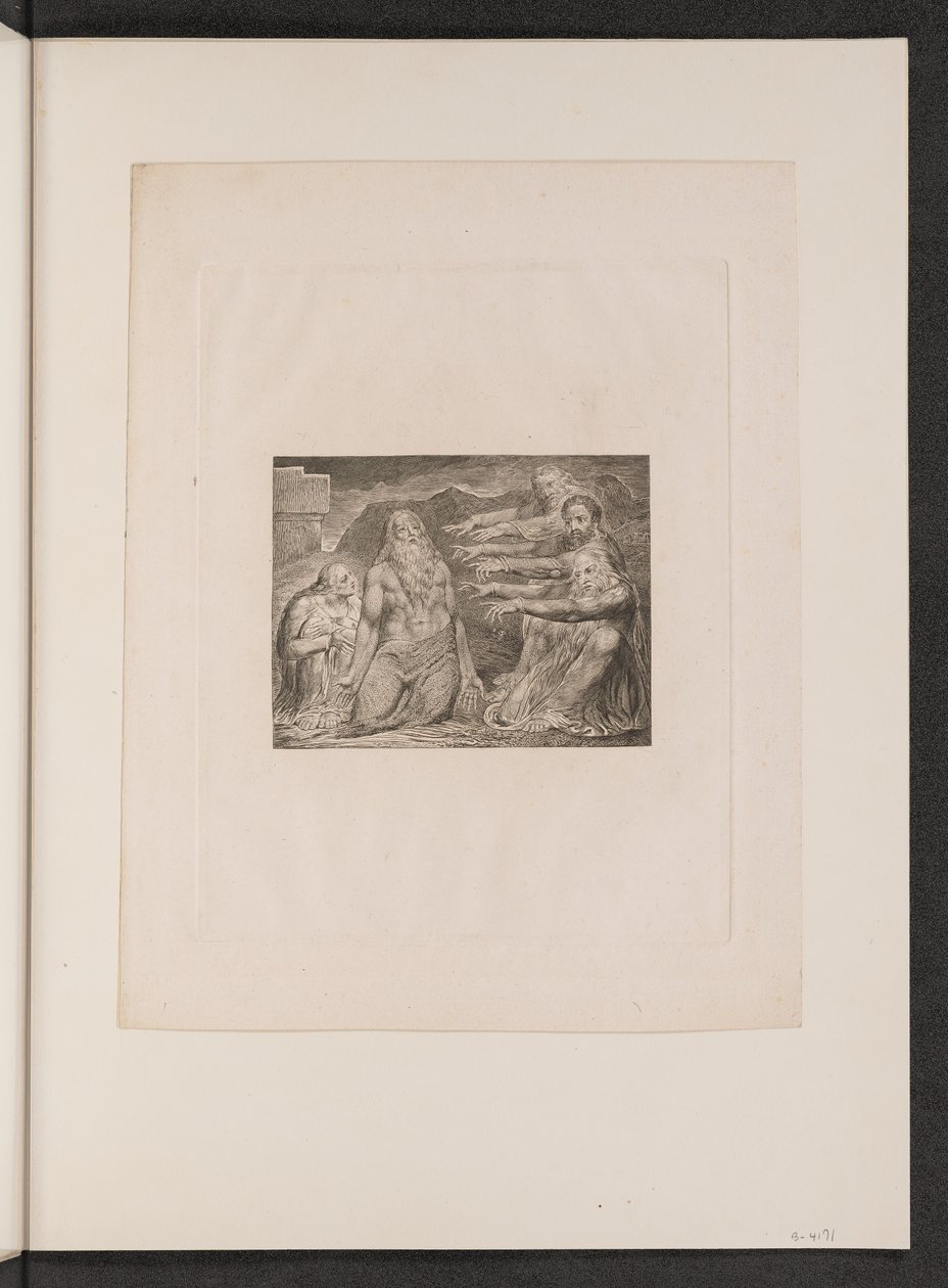 Job irettesat af sine venner af William Blake