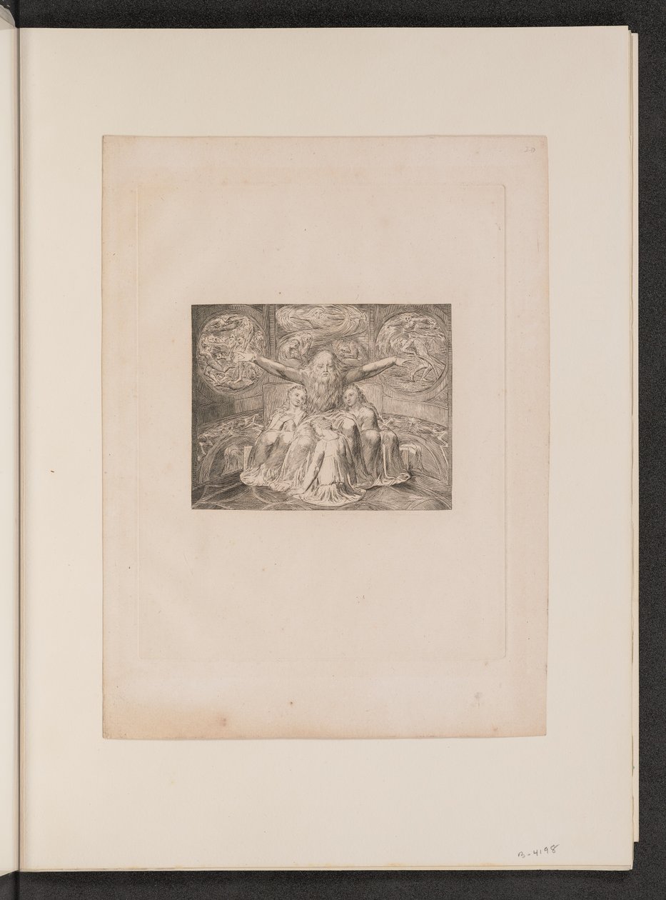 Job og hans døtre af William Blake