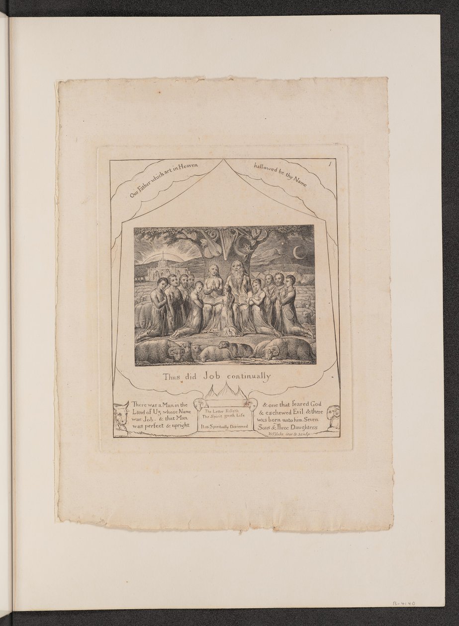 Job og hans familie af William Blake