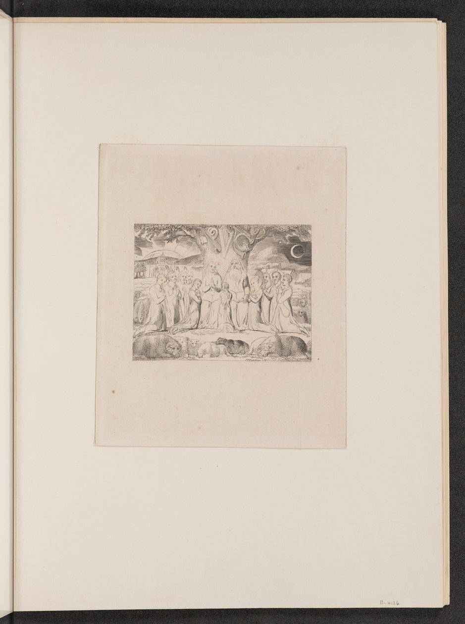 Job og hans familie, 1825. af William Blake