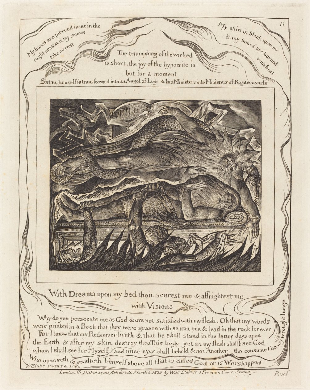 Jobs onde drømme af William Blake